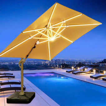 ⛱️ So sánh ô lệch tâm hợp kim nhôm và ô thép — nên chọn loại nào cho không gian ngoài trời?